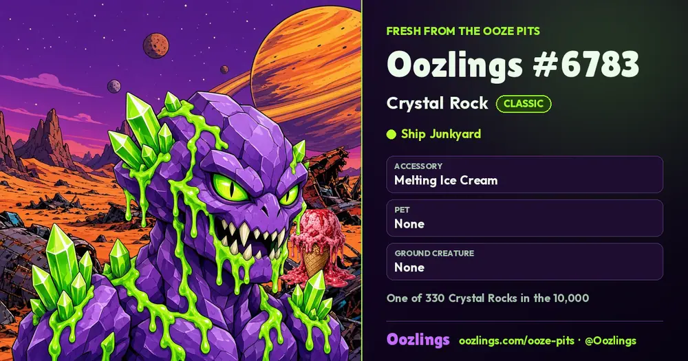 Oozlings #6783, a Classic Crystal Rock in Ship Junkyard