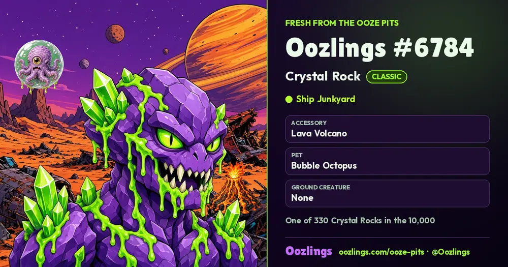 Oozlings #6784, a Classic Crystal Rock in Ship Junkyard