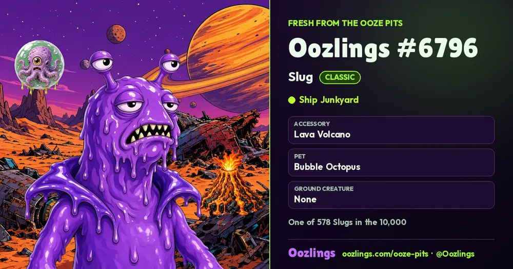 Oozlings #6796, a Classic Slug in Ship Junkyard