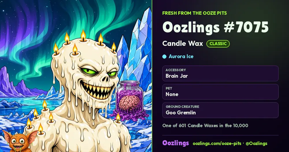 Oozlings #7075, a Classic Candle Wax in Aurora Ice