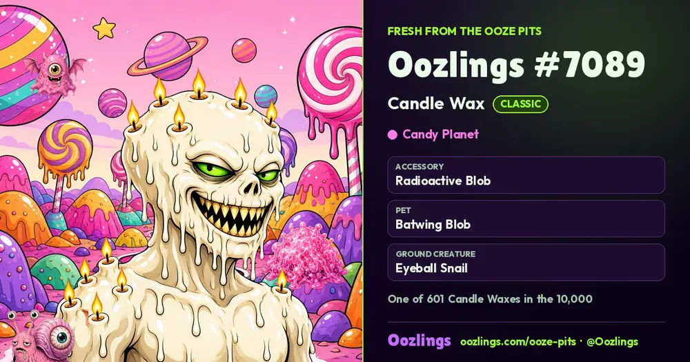 Oozlings #7089, a Classic Candle Wax in Candy Planet