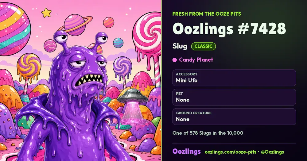 Oozlings #7428, a Classic Slug in Candy Planet