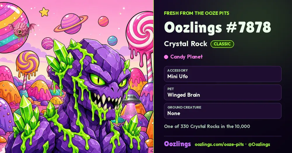 Oozlings #7878, a Classic Crystal Rock in Candy Planet