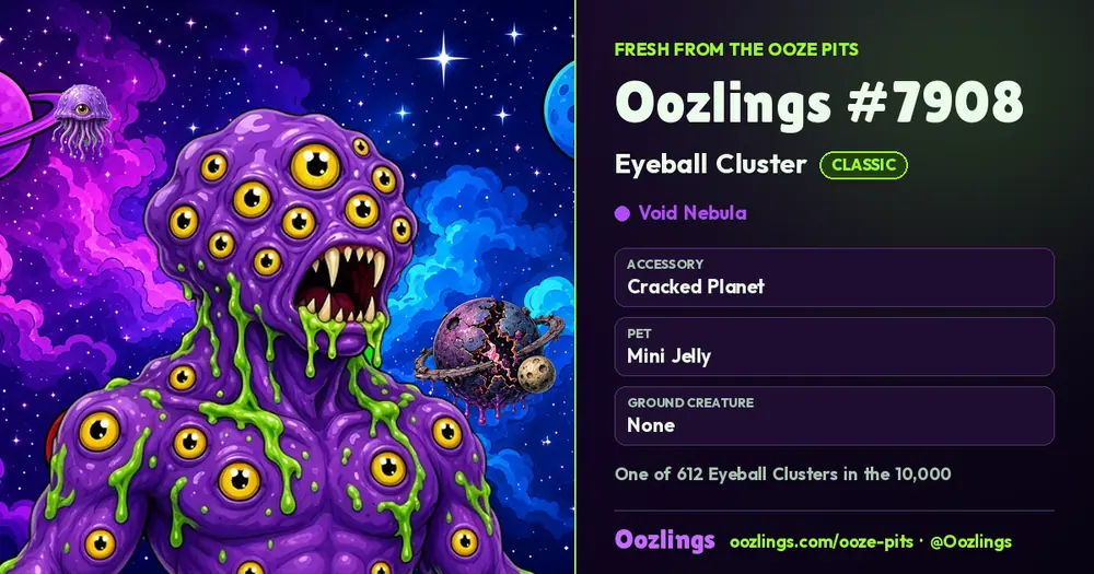 Oozlings #7908, a Classic Eyeball Cluster in Void Nebula