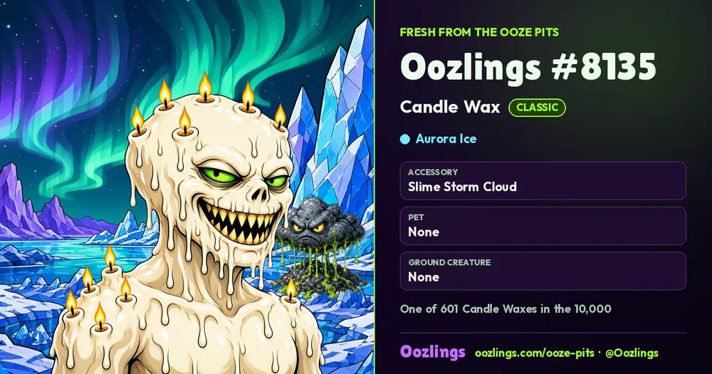 Oozlings #8135, a Classic Candle Wax in Aurora Ice