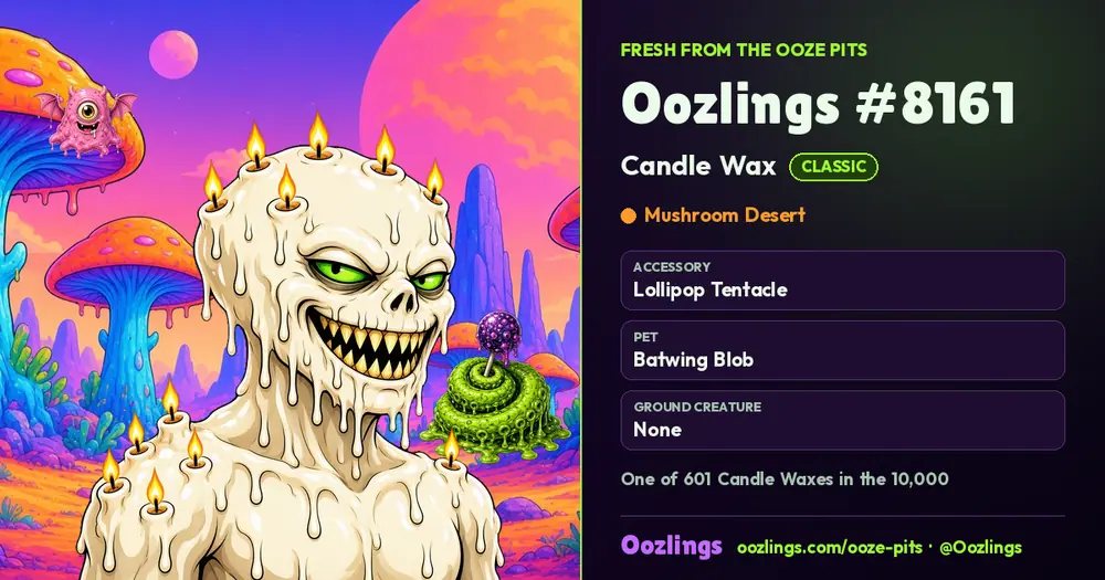 Oozlings #8161, a Classic Candle Wax in Mushroom Desert