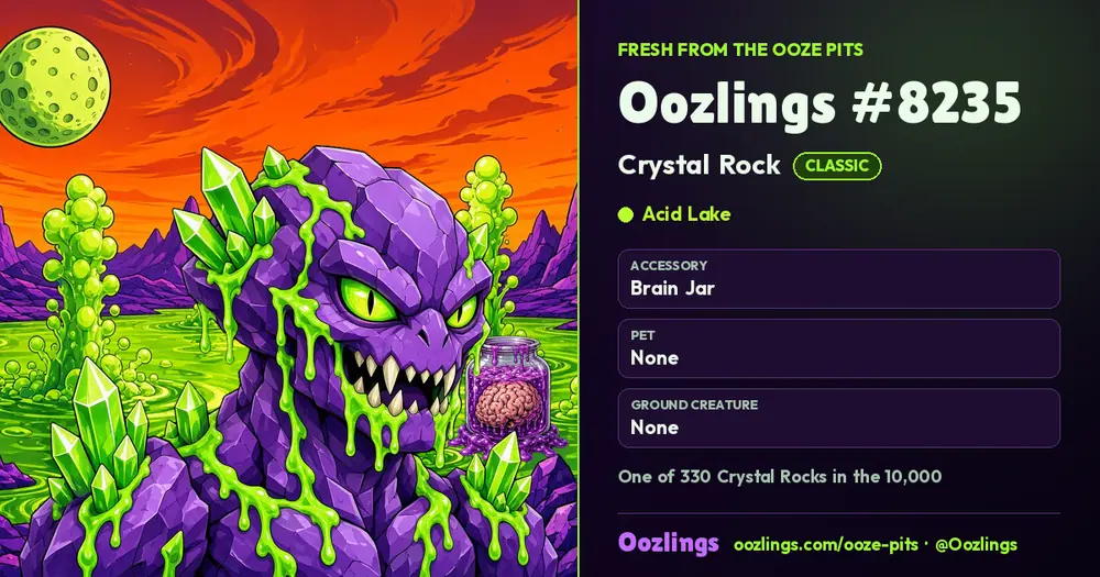 Oozlings #8235, a Classic Crystal Rock in Acid Lake