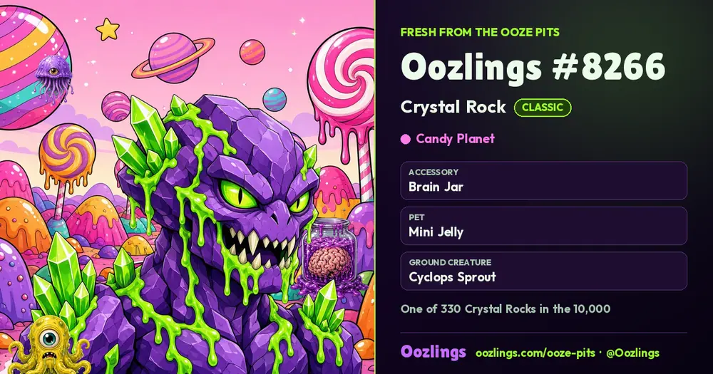 Oozlings #8266, a Classic Crystal Rock in Candy Planet