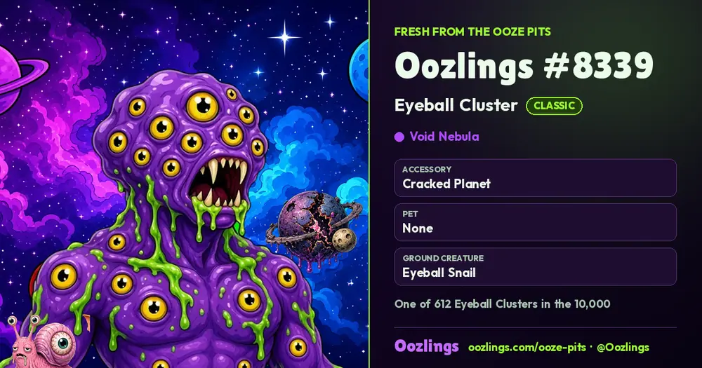 Oozlings #8339, a Classic Eyeball Cluster in Void Nebula