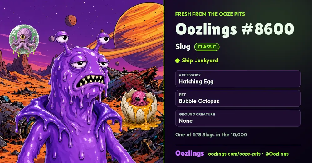 Oozlings #8600, a Classic Slug in Ship Junkyard