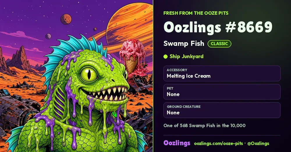 Oozlings #8669, a Classic Swamp Fish in Ship Junkyard