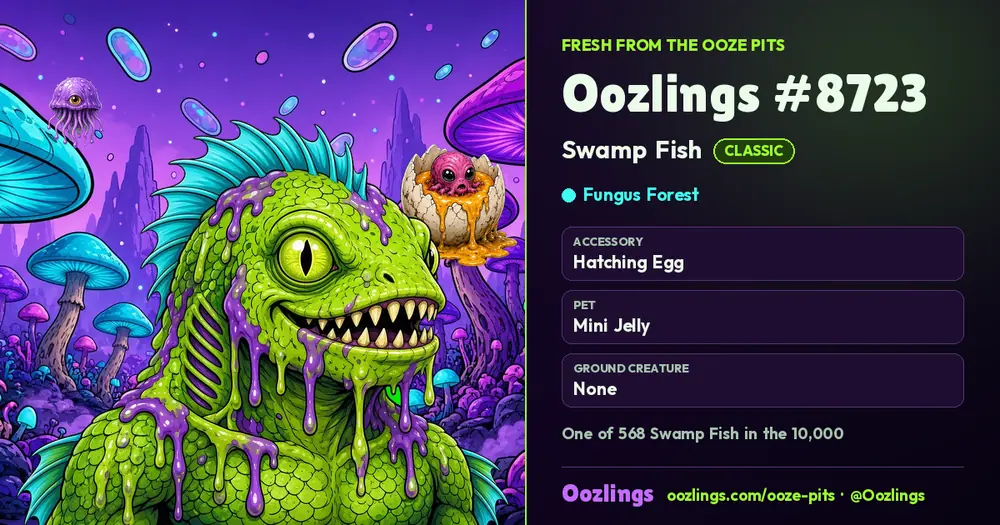 Oozlings #8723, a Classic Swamp Fish in Fungus Forest