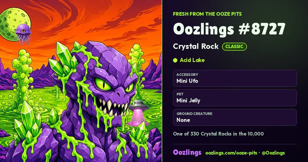 Oozlings #8727, a Classic Crystal Rock in Acid Lake