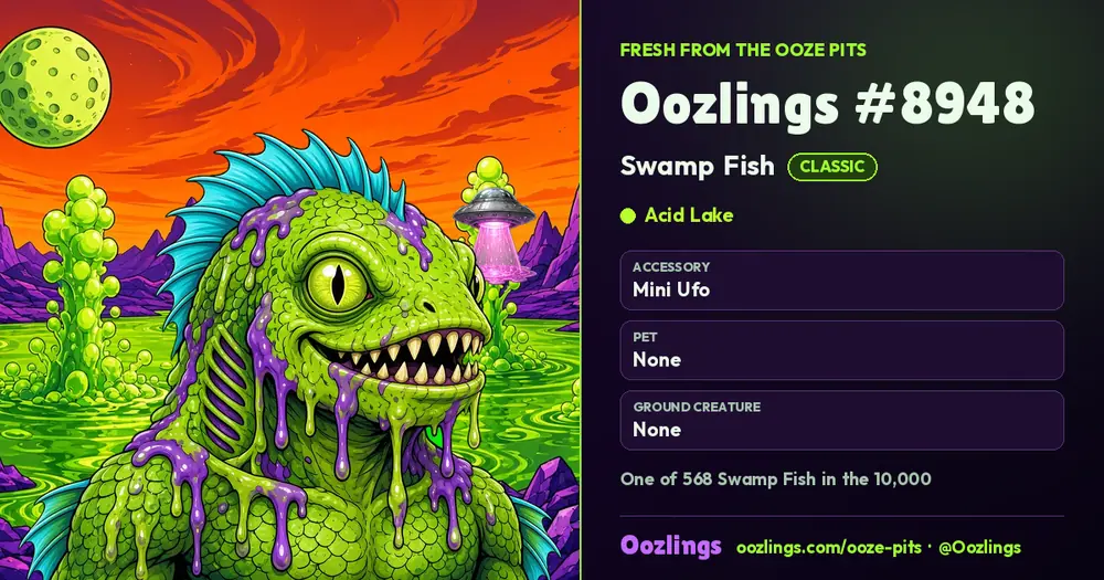 Oozlings #8948, a Classic Swamp Fish in Acid Lake