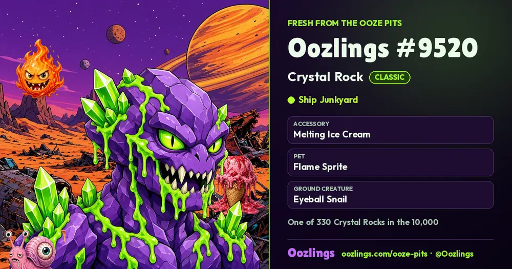 Oozlings #9520, a Classic Crystal Rock in Ship Junkyard