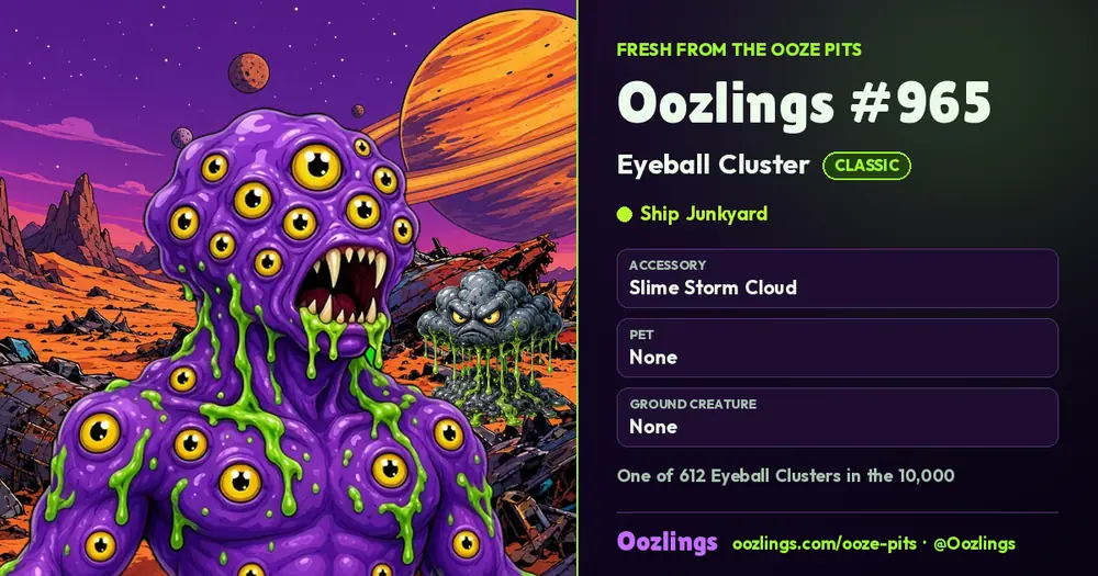 Oozlings #965, a Classic Eyeball Cluster in Ship Junkyard