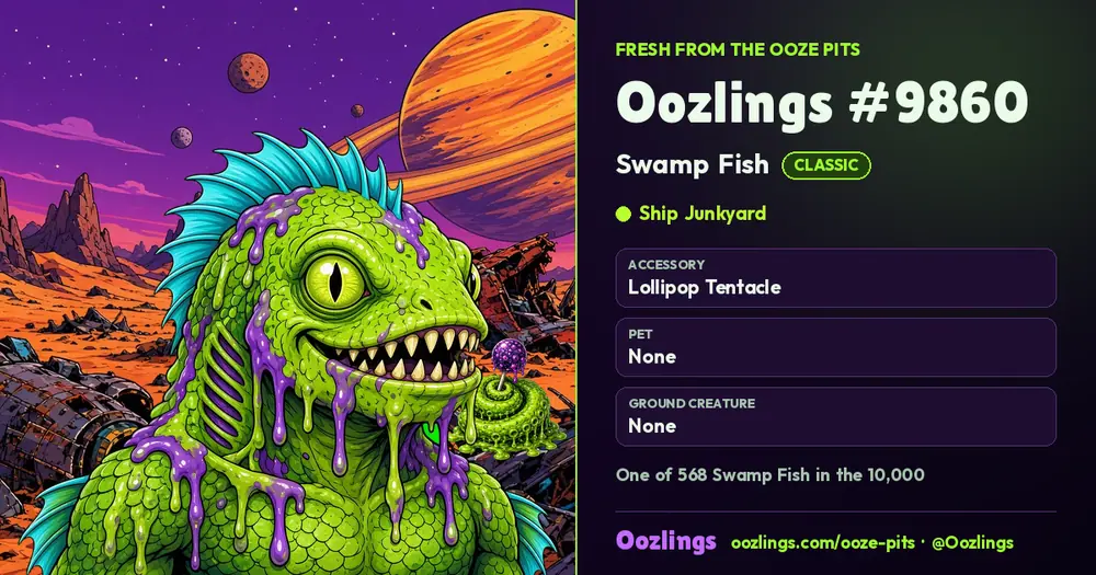 Oozlings #9860, a Classic Swamp Fish in Ship Junkyard