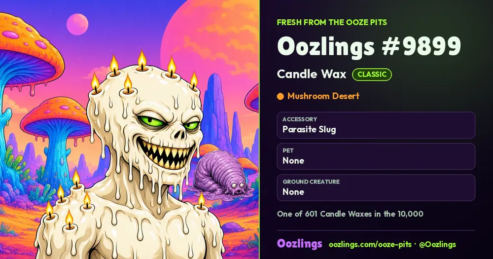 Oozlings #9899, a Classic Candle Wax in Mushroom Desert