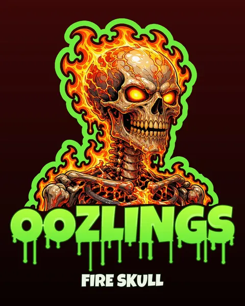 Fire Skull art print preview