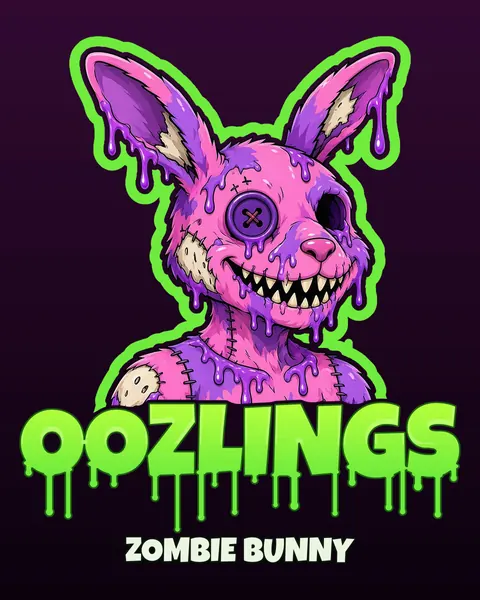 Zombie Bunny art print preview