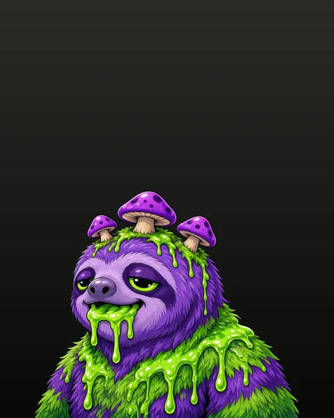 Slime Sloth art print preview
