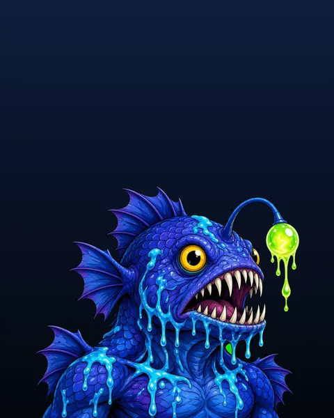 Anglerfish art print preview