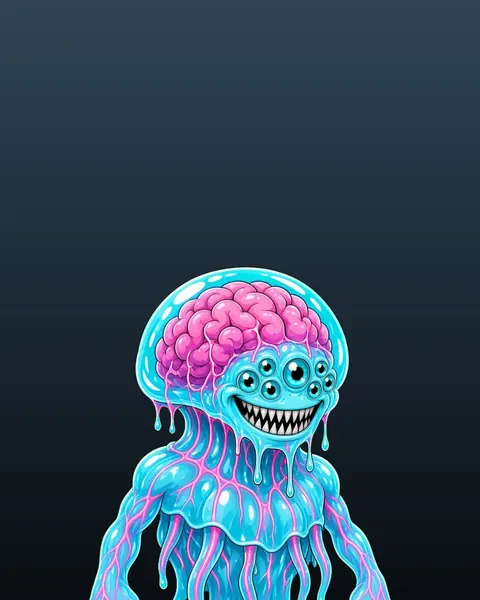 Jellyfish Brain art print preview