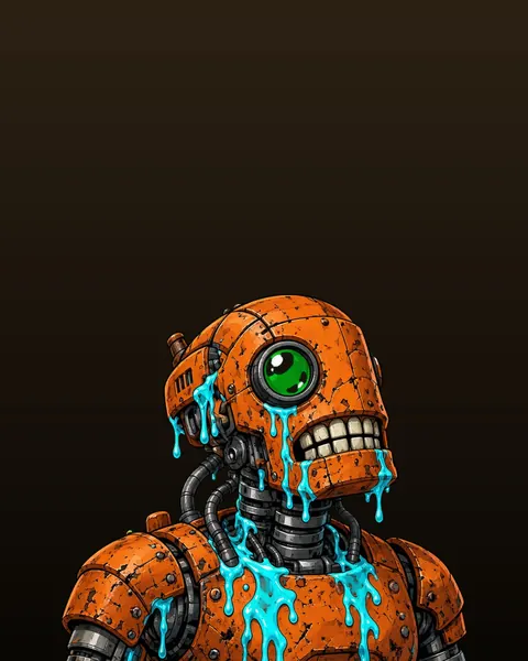 Rusty Robot art print preview