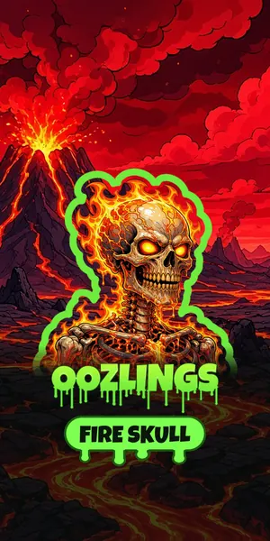 Fire Skull Volcano art print preview
